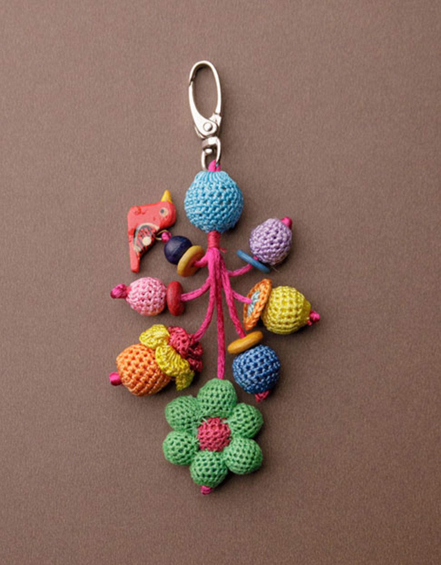 Crochet Flower Bag Charm 